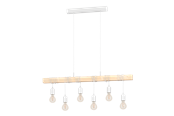 Lampor - EGLO TOWNSHEND pendlande belysning - vit/brun - 43705