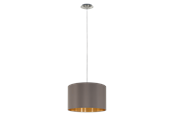 Lampor - EGLO MASERLO pendlande belysning - matt nickel/cappuccino, guld - 31603