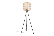 Lampor - EGLO BORDESLEY golvlampor - svart/natur - 43219