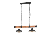 Lampor - EGLO OLDBURY pendlande belysning - svart, rustik brun - 44085