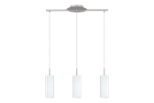 Lampor - EGLO TROY 3 pendlande belysning - matt nickel/vit lackerad - 85978