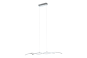 Lampor - EGLO LASANA 2 pendlande belysning - krom/vit - 96103