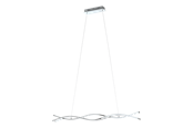 Lampor - EGLO LASANA 2 pendlande belysning - krom/vit - 96102
