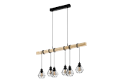 Lampor - EGLO TOWNSHEND 5 pendlande belysning - svart, brun - 44076