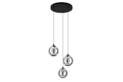 Lampor - EGLO ARISCANI pendlande belysning - svart/svart-transparent - 98653