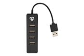 USB Hub - Nedis UHUBU2420BK - hub - 4 ports USB Hub - 4 porte - Svart - UHUBU2420BK