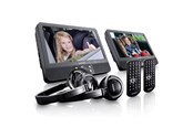 Car stereo - Lenco DVP-939 - 2x9" Portable DVD player with USB SD integrated battery 2x headphones and 2x bracket - Black - DVP939