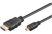 Displaykabel - Pro HDMI - Micro HDMI 2.0 - 1m - Svart - MHDMI20B-1