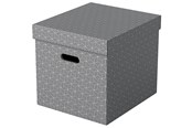 Arkivering & Förvaring - Esselte Hemförvaringsbox Kub, 3-pack Grå - 628289
