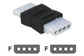 Kablar och ledningar - DeLOCK power connector adaptor - 4 PIN internal power to 4 PIN internal power - 65045