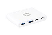 USB Hub - Dicota USB-C Portable Hub 4-in-1 USB Hub - 4 porte - Vit - D31731
