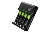 Battery - Green Cell VitalCharger battery charger - 0.5 Watt - with 4 x AA NiMH 800 mAh rechargeable batteries - GRSETGC02