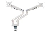 Monitorfäste - Alterzone Arm Duo dubbla bildskärmsarmar i aluminium, Vit - ALZDARM17-32-W