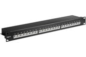 Nätverkskabel - Pro CAT 6 19 inch (48.3 cm) Patch Panel 24 Port blac - Svart - 0.4m - 4040849930485