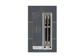 Skriv- och ritverktyg - Parker Sonnet Double Set med reservoarpenna och penna med svart lack med gulddetaljer, medium spets med svart bläck, presentset - 2093371