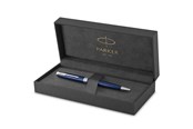 Skriv- och ritverktyg - Parker Sonnet kulspetspenna | Blålack med detaljer i palladium | Svart bläck med medelhög spets | Presentförpackning - 1931536