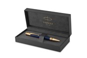 Skriv- och ritverktyg - Parker Duofold kulspetspenna | Prestige Blå Vinkel Mönster | Svart bläckpatron med medium spets | Presentförpackning av hög kvalitet - 1931373