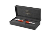 Skriv- och ritverktyg - Parker Duofold kulspetspenna | Klassisk Big Red Vintage | Svart bläckpatron med medium spets | Presentförpackning av hög kvalitet - 1931379