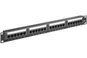 Nätverkskabel - Pro CAT 6 19 inch (48.3 cm) Patch Panel 24 Port blac - 4040849938665