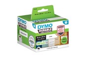 Papper, Fotopapper & Etiketter - DYMO Hållbara LabelWriter-originaletiketter | 25 mm × 89 mm | Vit poly | 2 rullar med 350 etiketter - 2112285