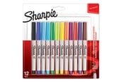 Skriv- och ritverktyg - Sharpie permanenta märkpennor | Ultrafin spets | Blandade färger | 12 stycken - 2065408
