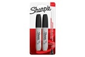 Skriv- och ritverktyg - Sharpie Chisel permanent märkpenna | Snedskuren spets | Svart | 2 stycken - 1986195