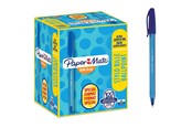Skriv- och ritverktyg - Paper Mate InkJoy 100ST Kulspetspennor med huv | Mediumspets (1,0 mm) | Blå | 100 stycken - S0977420