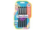 Skriv- och ritverktyg - Paper Mate Flair filtspetspennor | Mediumspets (0,7 mm) | Svart | 5 stycken - 2028909