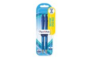 Skriv- och ritverktyg - Paper Mate Flexgrip Ultra Kulspetspenna med tryckknapp | Mediumspets (1,0 mm) | Blå | 2 stycken - 2027754