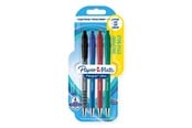 Skriv- och ritverktyg - Paper Mate Flexgrip Ultra Kulspetspenna med tryckknapp | Mediumspets (1,0 mm) | Sorterade färger | Förpackning med 3+1 - 2027735