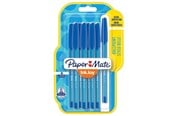 Skriv- och ritverktyg - Paper Mate InkJoy 100ST Kulspetspennor med huv | Mediumspets (1,0 mm) | Blå | 8 stycken - 1956742