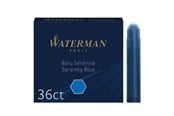 Skriv- och ritverktyg - Waterman reservoarpenna Refill bläckpatroner | Standard International (kort) | Serenity Blå | 36 Antal - S0713041