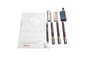 Skriv- och ritverktyg - Rotring rOtring Isograph Pen Set Teknisk penna och blyertspenna College Set | 3 pennor (0,20 mm, 0,30 mm, 0,50 mm) och mekanisk penna (0,5 mm) + tillbehör - S0699370