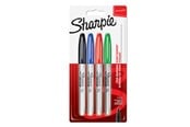 Skriv- och ritverktyg - Sharpie permanenta märkpennor | Fin spets | Blandade standardfärger | 4 stycken - 1985858