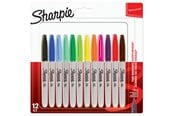 Skriv- och ritverktyg - Sharpie permanenta märkpennor | Fin spets | Blandade färger | 12 stycken - 2065404