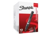 Skriv- och ritverktyg - Sharpie W10 permanent märkpenna | Snedskuren spets | Svart | Ask om 12 - S0192654