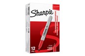 Skriv- och ritverktyg - Sharpie permanenta märkpennor | Fin spets | Röd | 12 stycken - S0810940