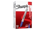 Skriv- och ritverktyg - Sharpie permanenta märkpennor | Fin spets | Blå | 12 stycken - S0810950