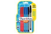 Skriv- och ritverktyg - Paper Mate InkJoy 100ST Kulspetspennor med huv | Mediumspets (1,0 mm) | Sorterade färger | 8 stycken - 1956745