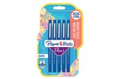 Skriv- och ritverktyg - Paper Mate Flair filtspetspennor | Mediumspets (0,7 mm) | Blå | 5 stycken - 2028647