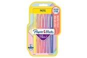 Skriv- och ritverktyg - Paper Mate Flair filtspetspennor | Mediumspets (0,7 mm) | Pastellfärger | 6 stycken - 2137276