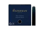 Skriv- och ritverktyg - Waterman Fountain Pen Refill Ink Cartridges | Standard International (Short) | Intense Black | 6 Count - S0110940