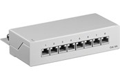Nätverkskabel - Pro CAT 6a Mini/Desktop Patch Panel 8 Port grey - ST - Grå - 4040849620638