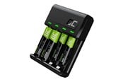 Battery - Green Cell VitalCharger battery charger - 0.5 Watt - with 2 x AA NiMH 2000 mAh rechargeable batteries and 2 x AAA NiMH 800 mAh rechargeable batteries - GRSETGC03