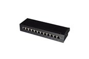 Nätverks tillbehör - LogiLink NP0019B Cat.6A Patch Panel 12 ports shielded Desktop black - NP0019B