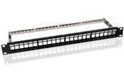 Nätverkskabel - Pro 19 inch (48.3 cm) Keystone blank Patch Panel empty - Svart - 4040849957437