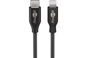 USB-kabel - Pro USB-C <-> Lightning - 2m - Svart - 39447