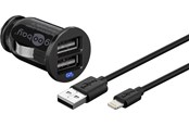 Mobile - Adapters & Chargers - Pro Apple Lightning Car charger set (12W/2.4A) - 4040849716911