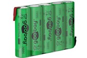 Battery - Pro 5x AA (Mignon) - 2100 mAh green - Solder tail (Z) - 4040849555824