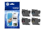 Skrivartillbehör-bläck-toner - Brother LC 421VAL 4-Pack Ink Black/Yellow/Cyan/Magenta - LC421VAL